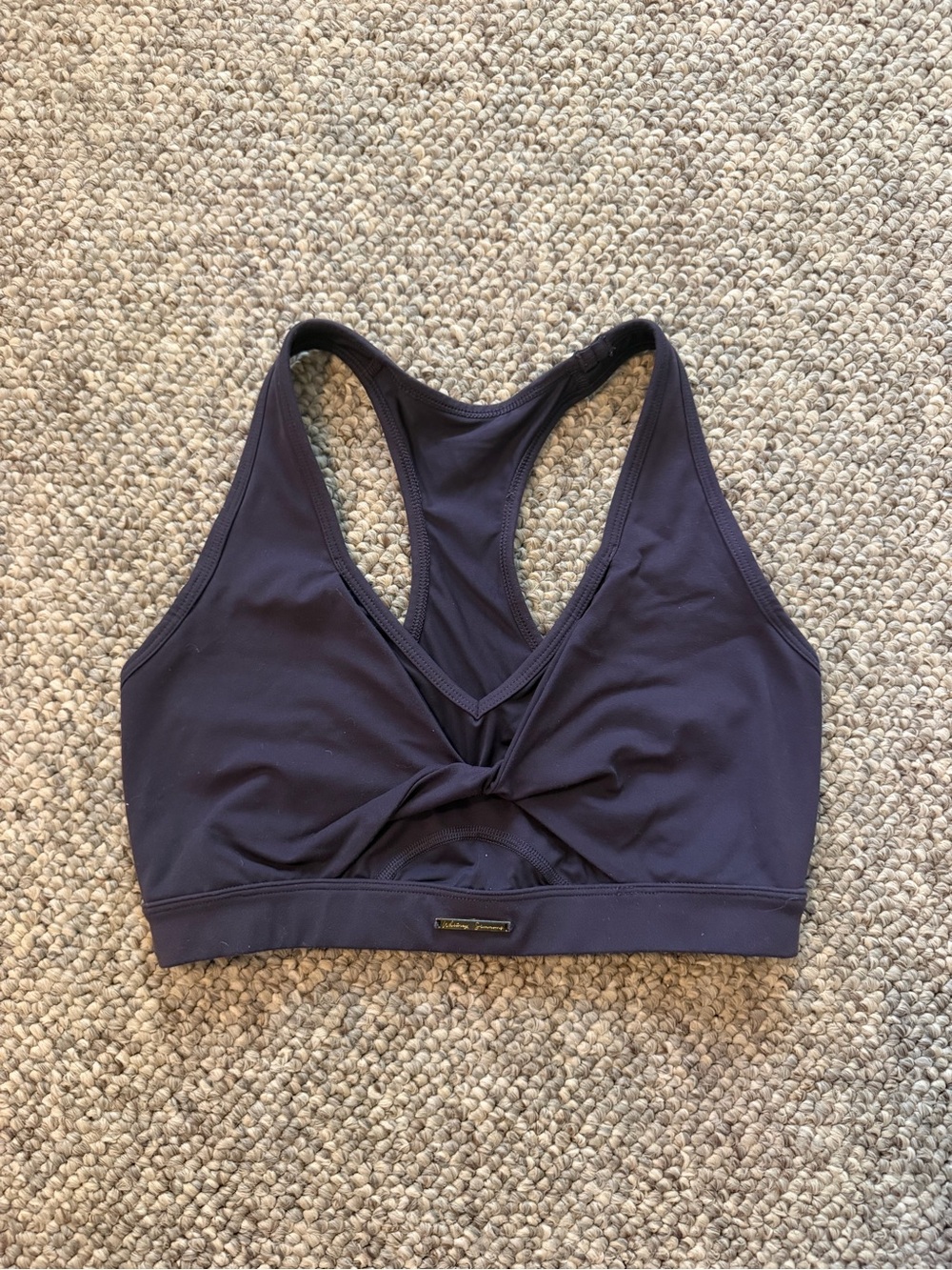 Gymshark Twist-Front Racerback Sports Bra - Dark Purple
